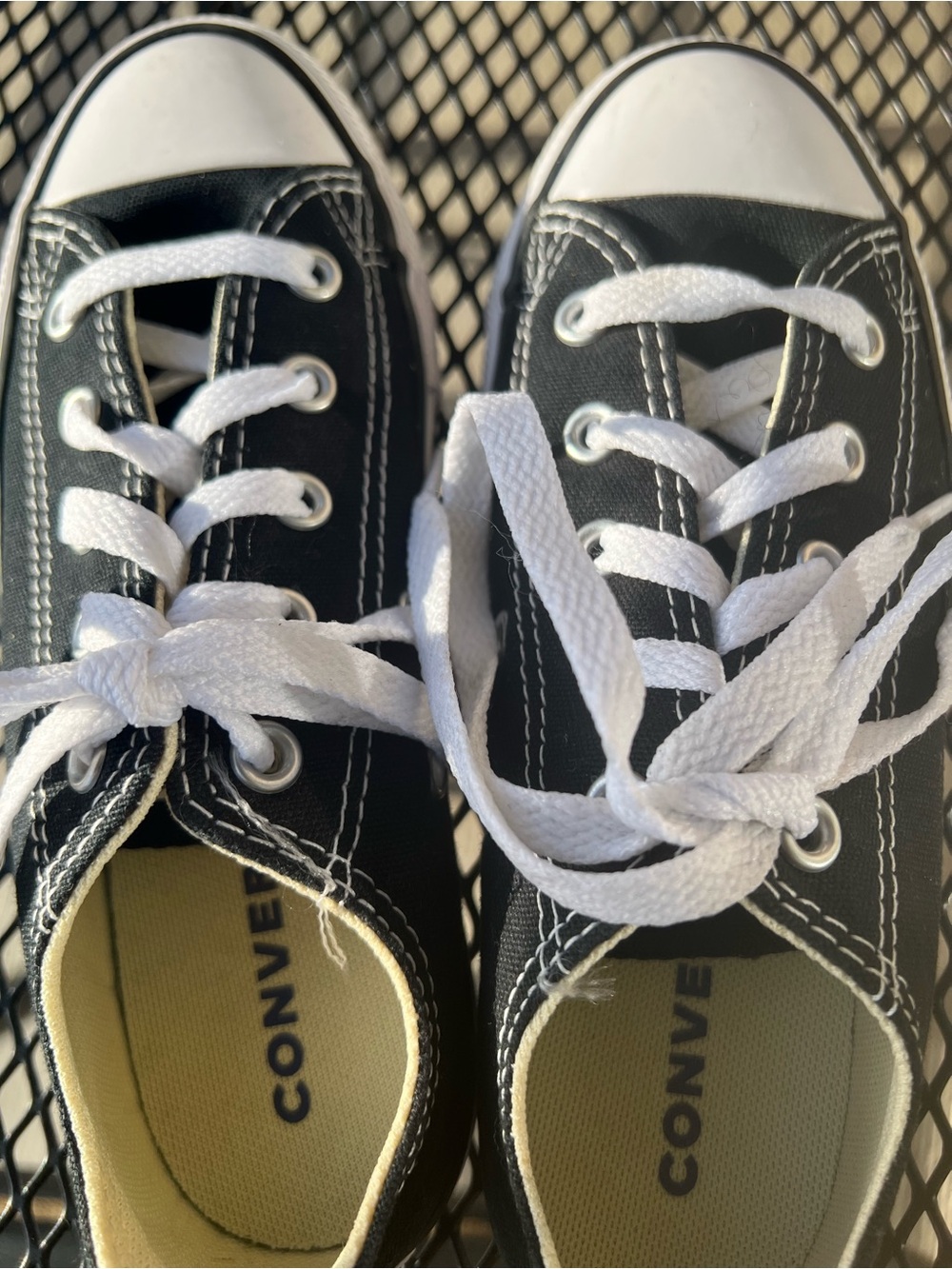 Converse Kids Black Canvas Low-Top Sneakers with White Trim